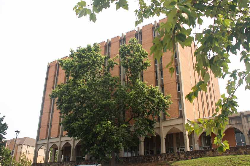 Brick residence hall