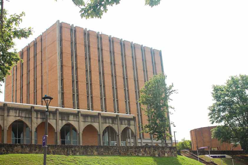 Brick residence hall